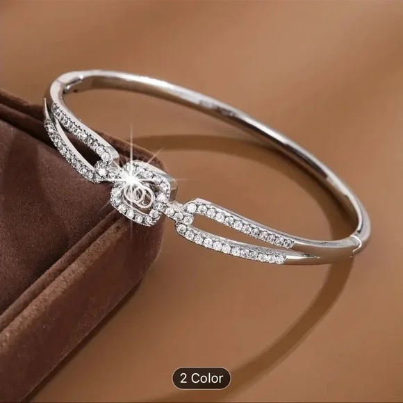 Elegant Zirconia-inlaid Bracelet, A Versatile And Trendy Fashion Accessory - Picture 6 of 9